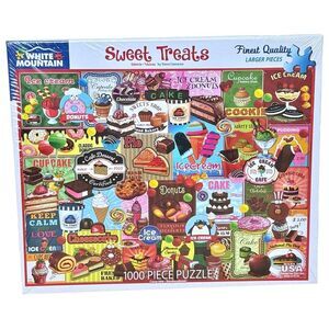 White Mountain Puzzles Sweet Treats 1000 Piece Jigsaw Puzzle. Games. NEW.